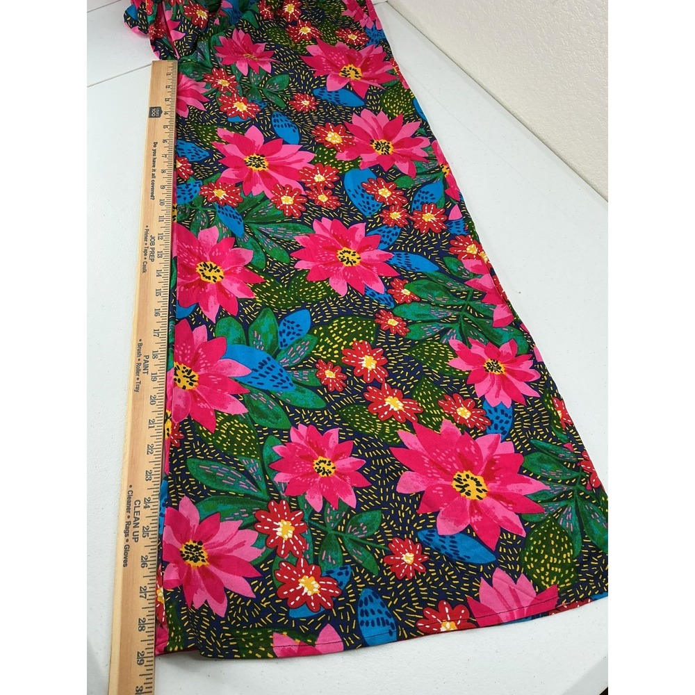 Patrons of Peace Smocked Wide-Leg Pants Size M Floral Dopamine BOHO Festival NWT - Picture 6 of 9